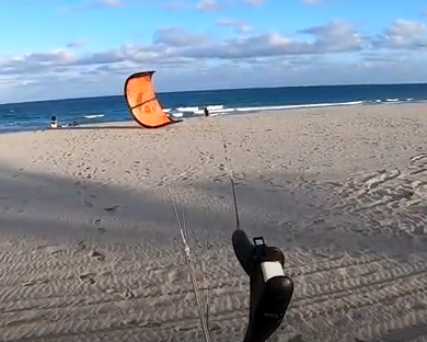 High Wind Kite Landing