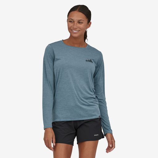 Patagonia Women's Capilene Cool Daily Graphic Top in Black, XS - Moisture-Wicking, Stretchy, Odor-Control Fabric - Eco-Friendly Recycled Polyester