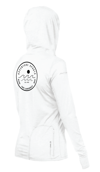 Anetik Women's Breeze Hoody Wave - Adventure Sports Sun Shirt for Extreme Hot Climates