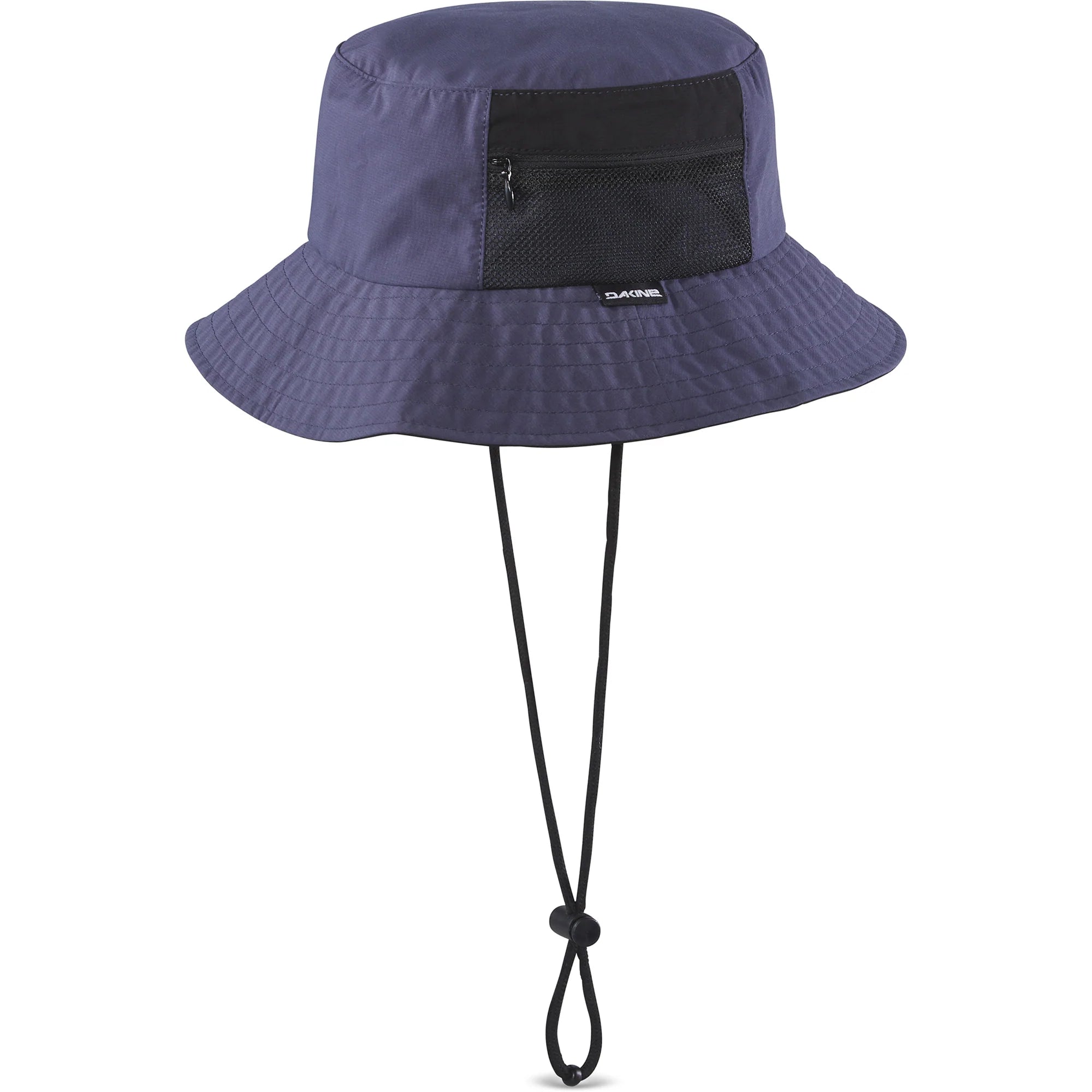 Blue Dakine Traveler Bucket Hat with Mesh Side-Pocket and Chin Strap for Sun Protection and Storage on Adventures