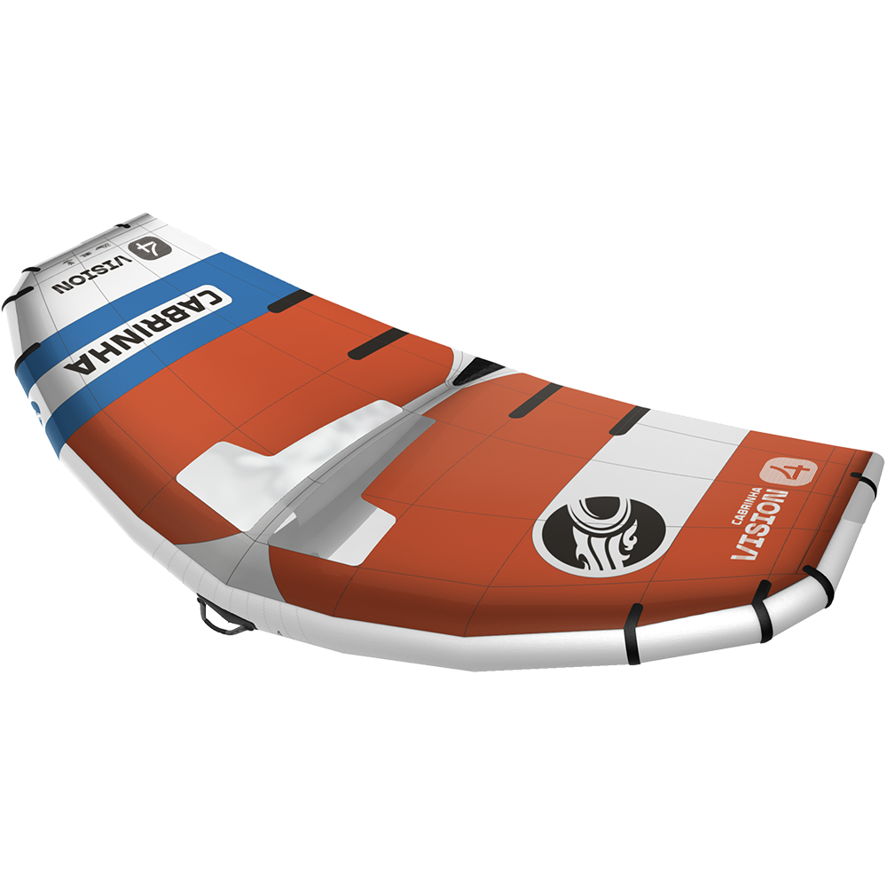 "2025-vision wing for windsports, versatile in high to light winds, improved dihedral, balanced sheeting, Teijin D2 material, enhanced performance and control