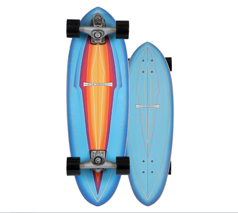 31" Blue Haze C7 RAW skateboard with 70MM Mag Smoke wheels and stainless steel hardware. Retro 70's style for laid-back cruising.