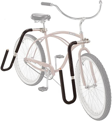 Moved by Bikes SUP Long Board Bike Rack - Easy-to-install rack for carrying surfboards on your bike. Holds boards up to 28lbs, 10' long, and 30" wide. Anodized aluminum construction with foam padding.