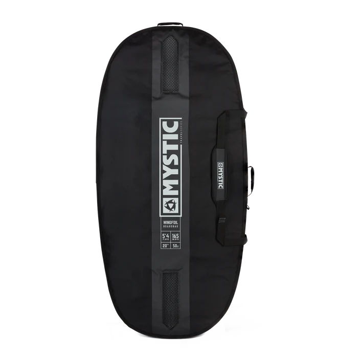 Protective Star Wingfoil Boardbag with room for 2 boards, 3 wings, 2 foils, and pump. Features foam protection and removable gear pockets.
