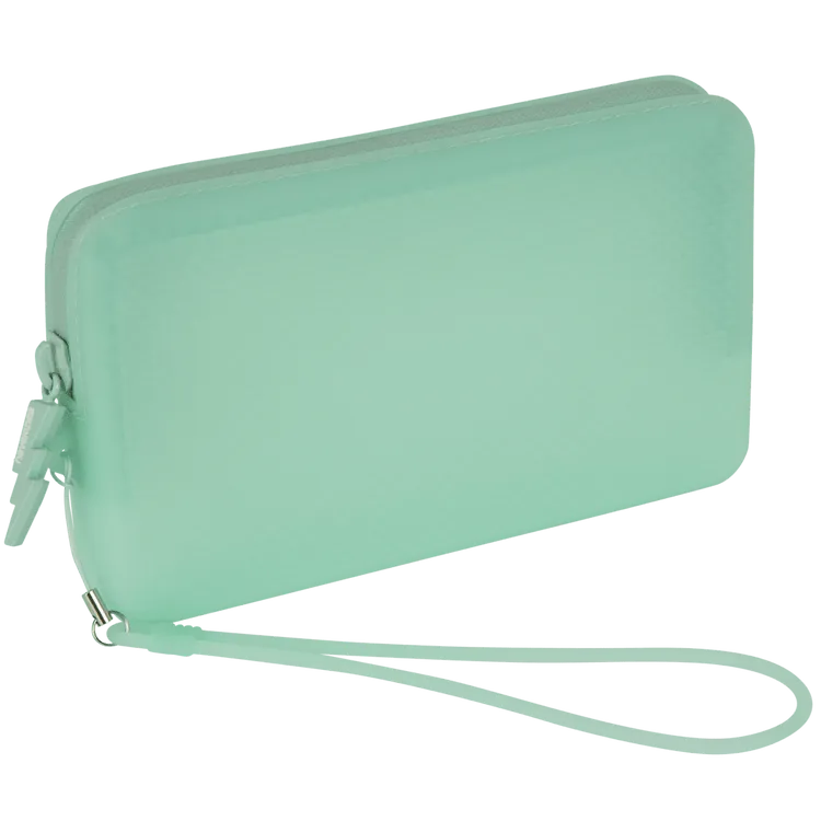 Mini Bag Havaianas Tech with glow in the dark material and lightning strike pull tab, 100% rubber, 6.75ƒ?� L x 4ƒ?� H x 1ƒ?� W, greek keys strap pattern.