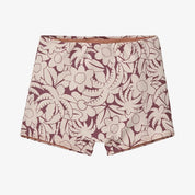 Women's Sunamee Shortie Bottom in 72265, high rise surf shorts made of 83% recycled nylon/polyester and 17% spandex jersey. Offers hidden elastic waist, full bum coverage, secure comfort, and flattering fit. Fair Trade Certifiedâ„¢ sewn.