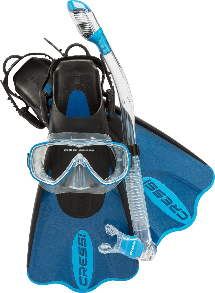 Cressi Rocks Pro Junior Dry Set - Mask, Fins, Snorkel