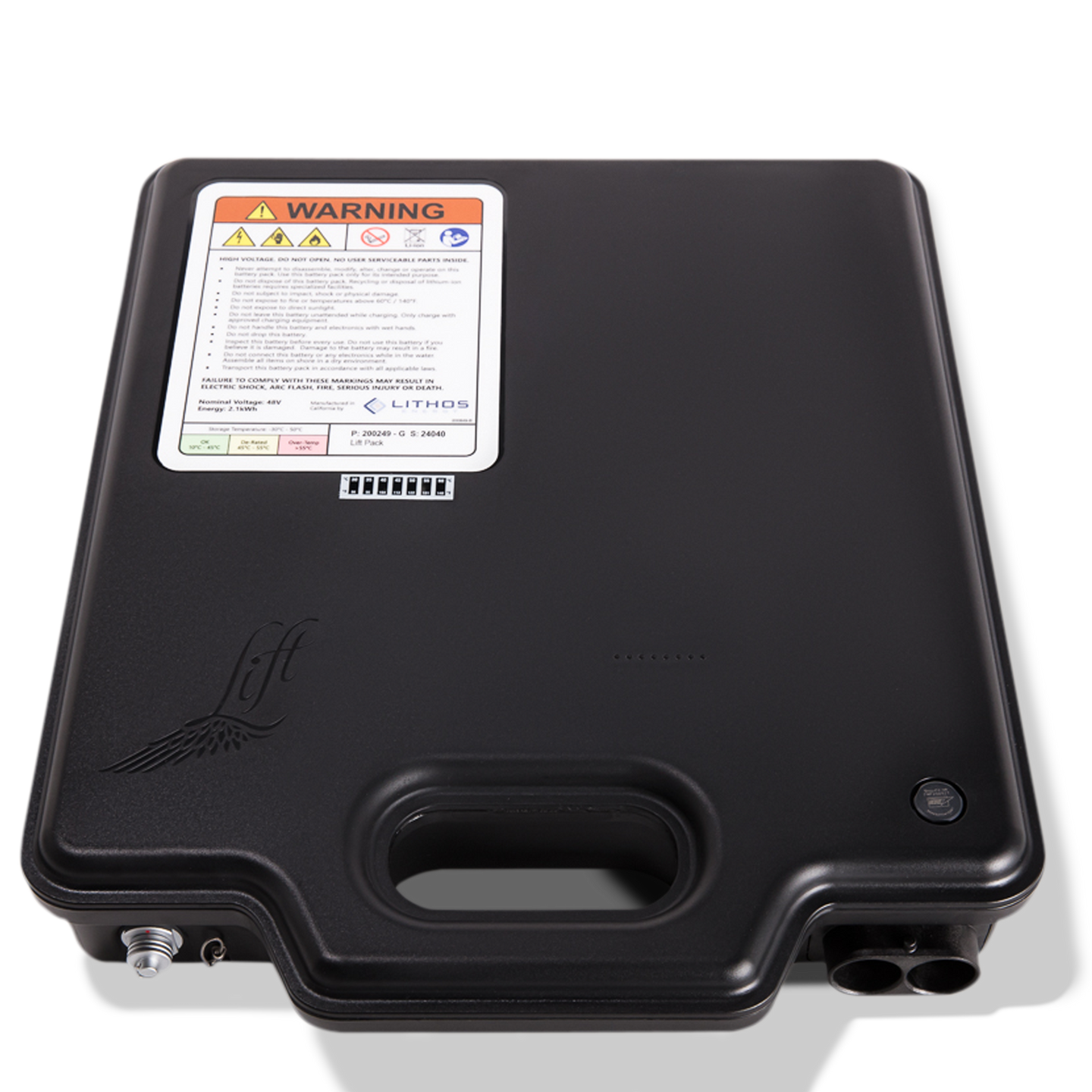 "Lift efoil Full Range Battery Pack for Electronic - Lithium-ion, 100-minute charge, IP68 waterproof, Fischer data connection