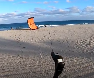 High Wind Kite Landing