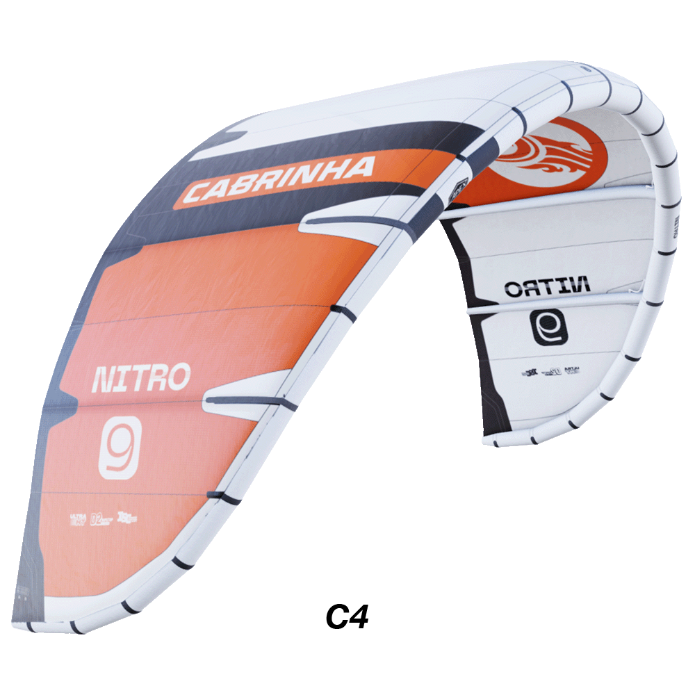 The 2025 Nitro Big Air kite, now in its third generation, featuring Pure Form Panels and Teijin D2 material for enhanced performance. Refined profiles improve canopy support during extreme tricks, while the new 7-point Apex bridle provides stability, feedback, and confidence for riders pushing their limits.