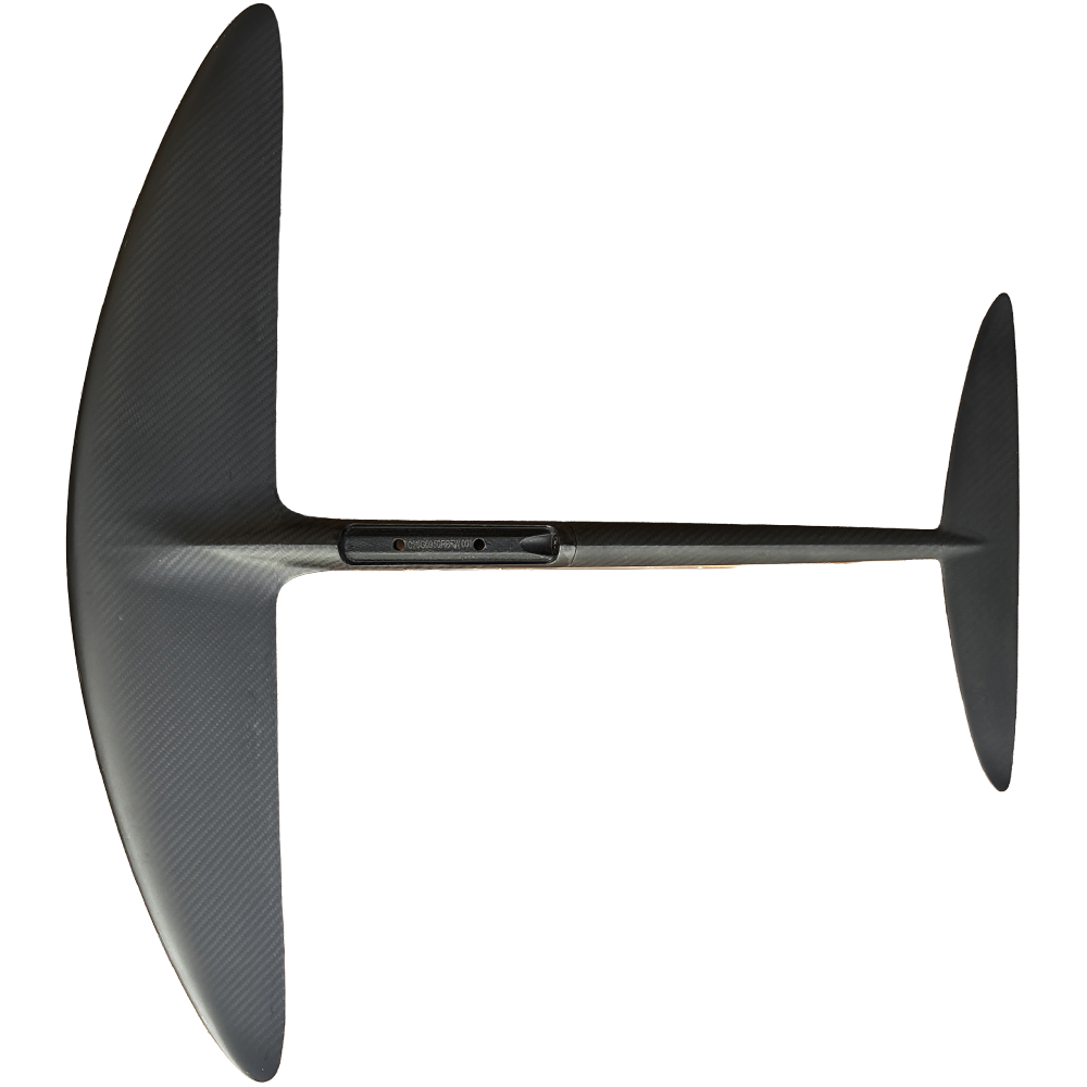 Cabrinha Origin foil kit with Origin front wing and Union stabilizer for stable, predictable foil progression.