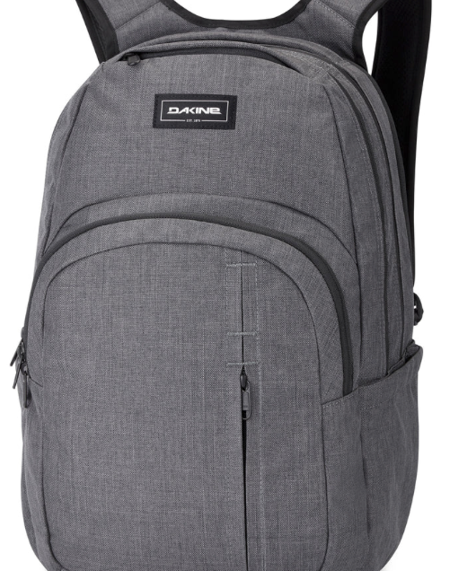 "Dakine Campus Premium 28L backpack with laptop and tablet compartments, ergonomic design, multiple pockets, and comfortable straps