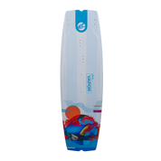 Cabrinha Vapor kiteboard with paulownia wood core designed for smooth control, reduced vibration, and stable performance in choppy powered conditions.