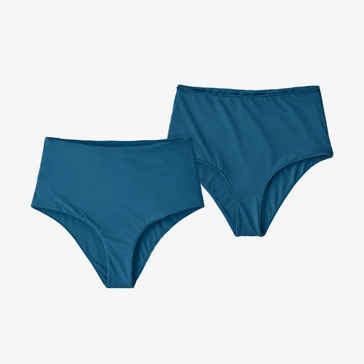 Women's reversible high-waist bikini bottoms for surf and watersports, made with recycled materials. Fair Trade Certified™ sewn.