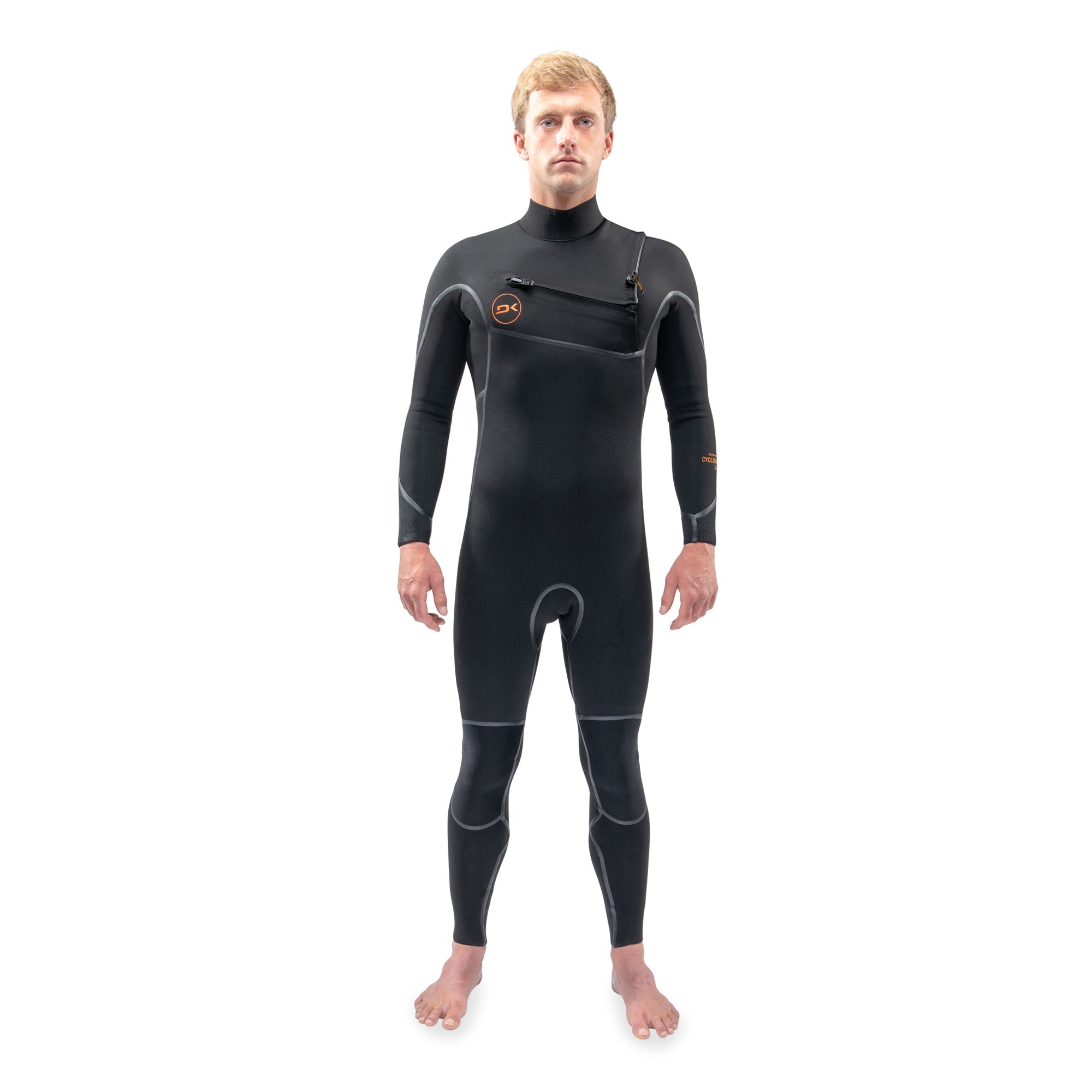 DAKINE Men's Cyclone Chest Zip Wetsuit 3/2mm - Apex Fit, Hexo_Therm Lining, Durable Neoprene - XS to XXL Sizes